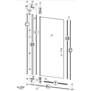 Huppe 501 Design pure - Design pure, 059602 verticale afdichtingsstrip