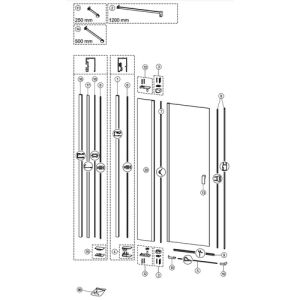 Huppe Design elegance - Design pure, 027901 stabilisatiebeugel 500mm