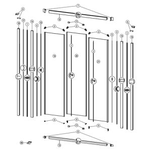 Huppe Alpha (2), 024010 verticale afdichtingsstrip