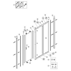 Huppe Alpha 2 - Classics 2 - X1 Flex, 042624 verticale afdichtingsstrip