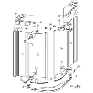Huppe 1002, 054991 verticale afdichtingsstrip