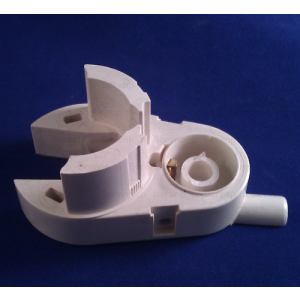 PDPlan Cristal scharniervoet (zonder tubobus) links, wit *niet meer leverbaar*