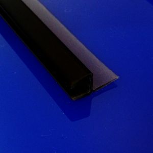 Exa-Lent Universal DS651006 mat zwart doucheprofiel 1 flap (van 11mm) 100cm - 6mm