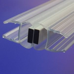 Exa-Lent Universal monsterstukje doucherubber type DS22 - 2cm lengte en geschikt voor glasdikte 10mm - magneet recht