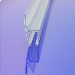 Exa-Lent Universal monsterstukje doucherubber type DS45 - 2cm lengte en geschikt voor glasdikte 8mm - aanslagprofiel 1 flapje