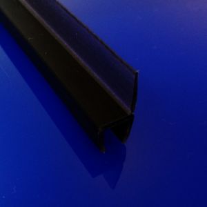 Exa-Lent Universal DS652006 mat zwart doucheprofiel 1 flap (van 11mm) 200cm - 6mm