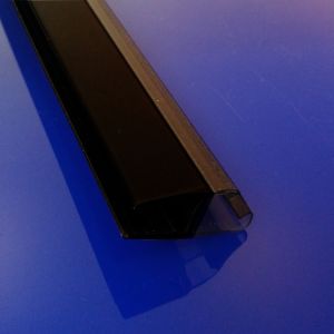 Exa-Lent Universal DS682008 mat zwart doucheprofiel magneet 45 graden (set van 2 stuks) 200cm 8mm