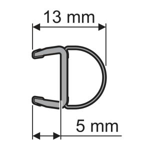 Huppe universeel 070073 o-profiel, 202,5cm / 8mm