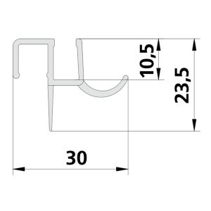 Kermi 2535898 spatwaterdichting 1 x 98,5cm