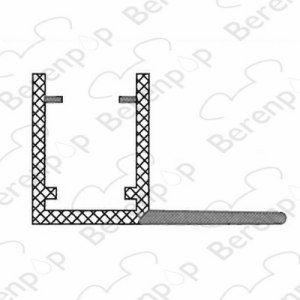 Riho 565160002 afwaterstrip, Radius 55, rechts, 6mm
