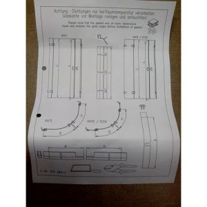 Koralle Facette S8L41866 ( L41866 ) ( 2537265 ) compleet strippenset voor vijfhoek douche
