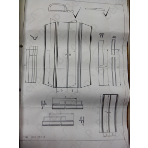 Koralle Supra Top S8L41851 ( L41851 ) ( 2537274 ) compleet strippenset voor pendeldeur 100 en vijfhoek 100 (t/m 04.2001)