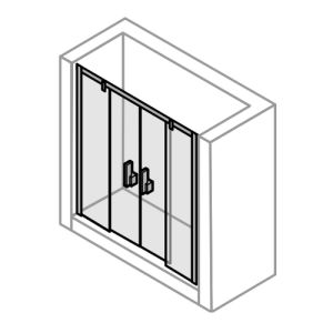 Huppe Vista pure, 066304 set verticale afdichtingsstrippen