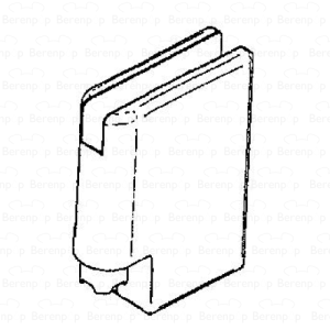 HSK Kienle E87312-4L scharnierdeel glashouder beneden links, chroom *niet meer leverbaar*