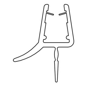 HSK E100058-F3 horizontaal afdichtingsprofiel 100cm, 8mm