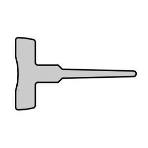 HSK E100067-105-10 inschuifrubber voor doucheprofiel 100cm lengte - 10,5mm hoog