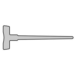 HSK E100067-185-15 inschuifrubber voor doucheprofiel 150cm lengte - 18,5mm hoog