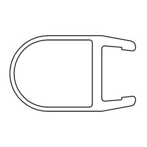 HSK E100078-8-1 verticaal o-afdichtingsprofiel 200cm, 8mm