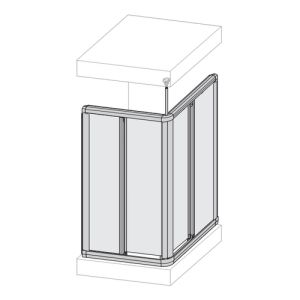 Huppe 1002, 054204 verticale afdichtingsstrip/ magneetstrip *niet meer leverbaar*