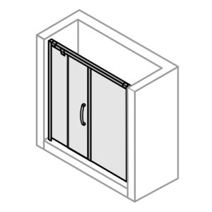 Huppe Design elegance - Aura elegance - Vista pure, 024308 verticale afdichtingsstrip