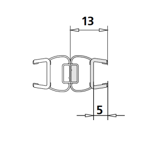Kermi 6025704 magneetprofiel 180 graden verticaal 200cm