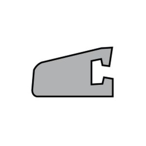 Sealskin Duka 4200-2 Q042K afdichtprofiel 100cm transparant - voor hoekinstap rechter zijde