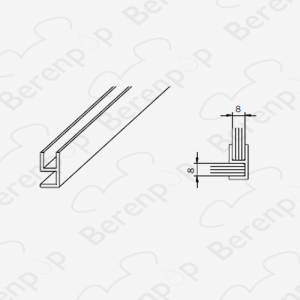 San4U Sealday SD041 hoekverbindingsprofiel 90 graden, 200cm, 8mm