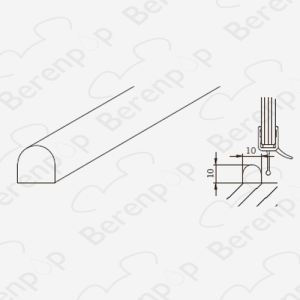 San4U Sealday SD070 dorpelprofiel 200cm, 10mm hoog, transparant
