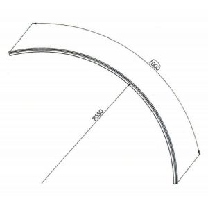 Exa-Lent Universal monsterstukje doucherubber type DS42 - 2cm lengte en geschikt voor glasdikte 8mm - 2 flapjes