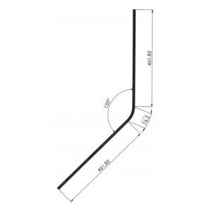 Exa-Lent Universal monsterstukje doucherubber type DS43 - 2cm lengte en geschikt voor glasdikte 6mm - 1 flapje