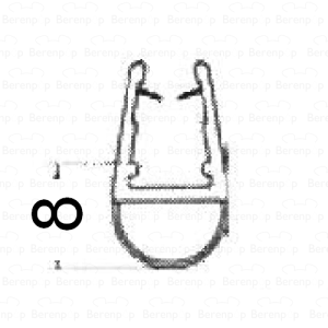 HSK Kienle E87073-2 o-afdichtingsprofiel laag (8mm) 200cm, 8mm *niet meer leverbaar*