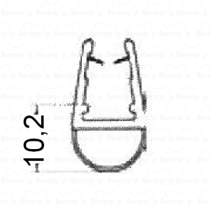 HSK Kienle E87073-3 o-afdichtingsprofiel middel (10.2mm) 200cm, 8mm *niet meer leverbaar*