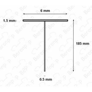 HSK E100067-185-20 inschuifrubber voor doucheprofiel 200cm lengte - 18,5mm hoog