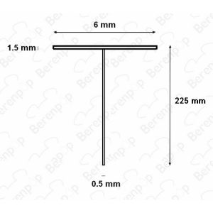 HSK E100067-225-10 inschuifrubber voor doucheprofiel 100cm lengte - 22,5mm hoog