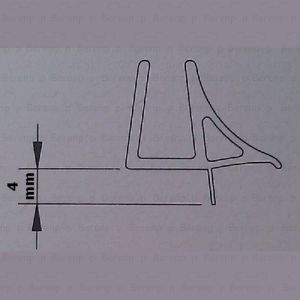 Provex 1200SA00F afwateringsstrip 90cm, 4mm hoog, transparant, voor glasdikte 6mm *niet meer leverbaar*