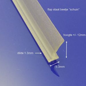 Sealskin Duka 1600 GUMB555 afdichtprofiel 200cm transparant