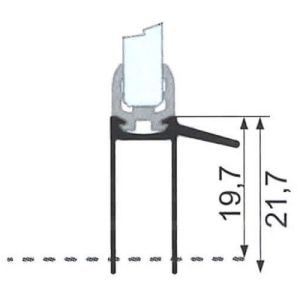 Sealskin Duka Natura GUMD472 afdichtprofiel 100cm transparant, 6mm *niet meer leverbaar*