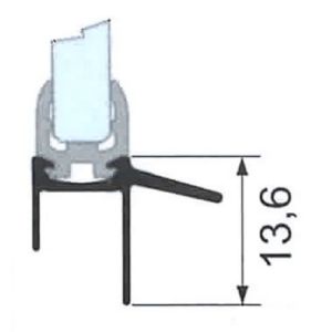 Sealskin Duka Natura GUMT858 afdichtprofiel 100cm transparant, 6mm