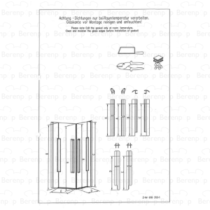 Koralle Joop! S8L42021 ( L42021 ) ( 2537298 ) compleet strippenset voor hoekdouche 2-delig