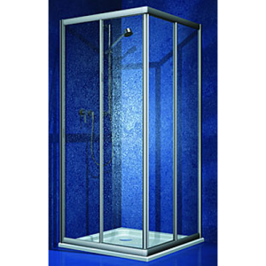 Koralle S300 S8L41983 ( L41983 ) compleet strippenset voor hoekdouche 2-delig met schuifdeuren en kwartrond met schuifdeuren