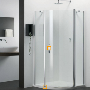 Provex Vario 1232SA28F+ scharnierset zilver/chroom