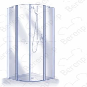 Sphinx Supra Top L41853 ( 2537272 ) compleet strippenset voor kwartronde douche radius 550 (t/m 04.2001)