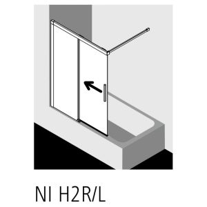 Kermi 2535892 glasafdichting deurdeel verticaal links 200cm